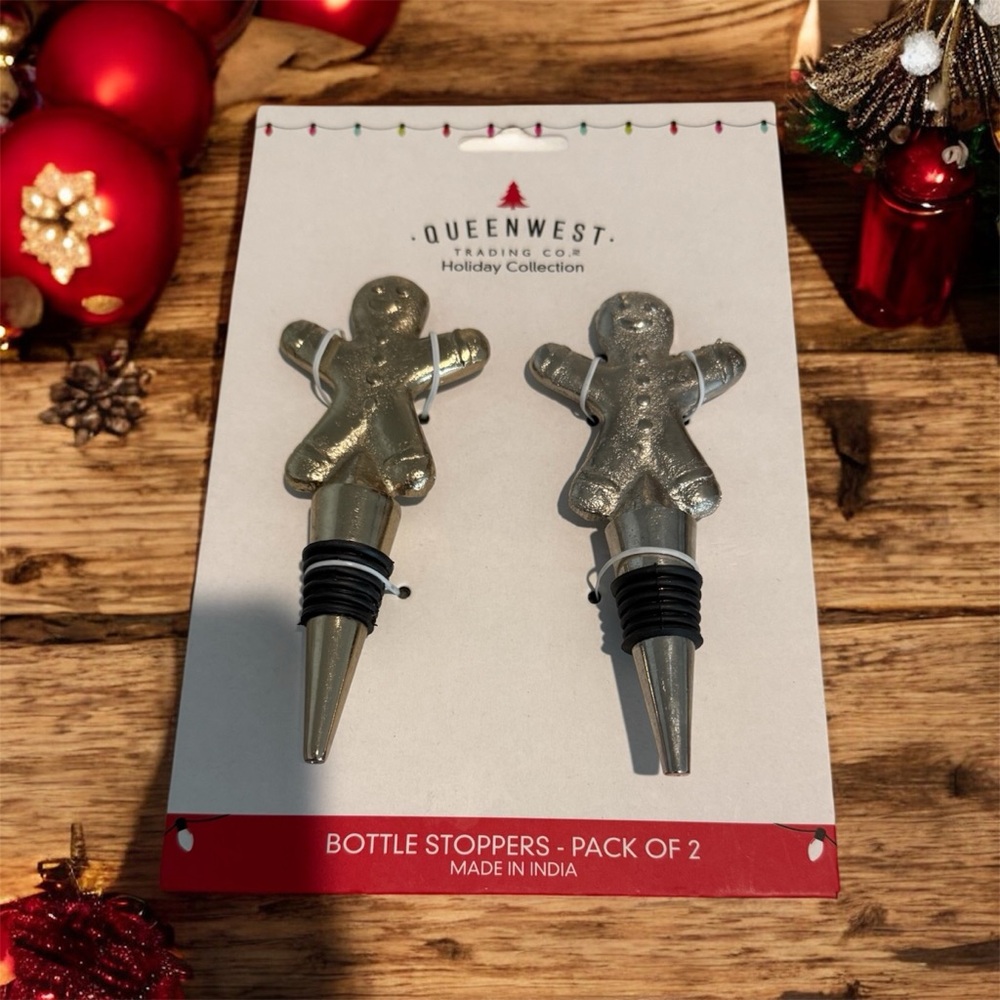 Queenwest goldish Gingerbread Bottle Stoppers